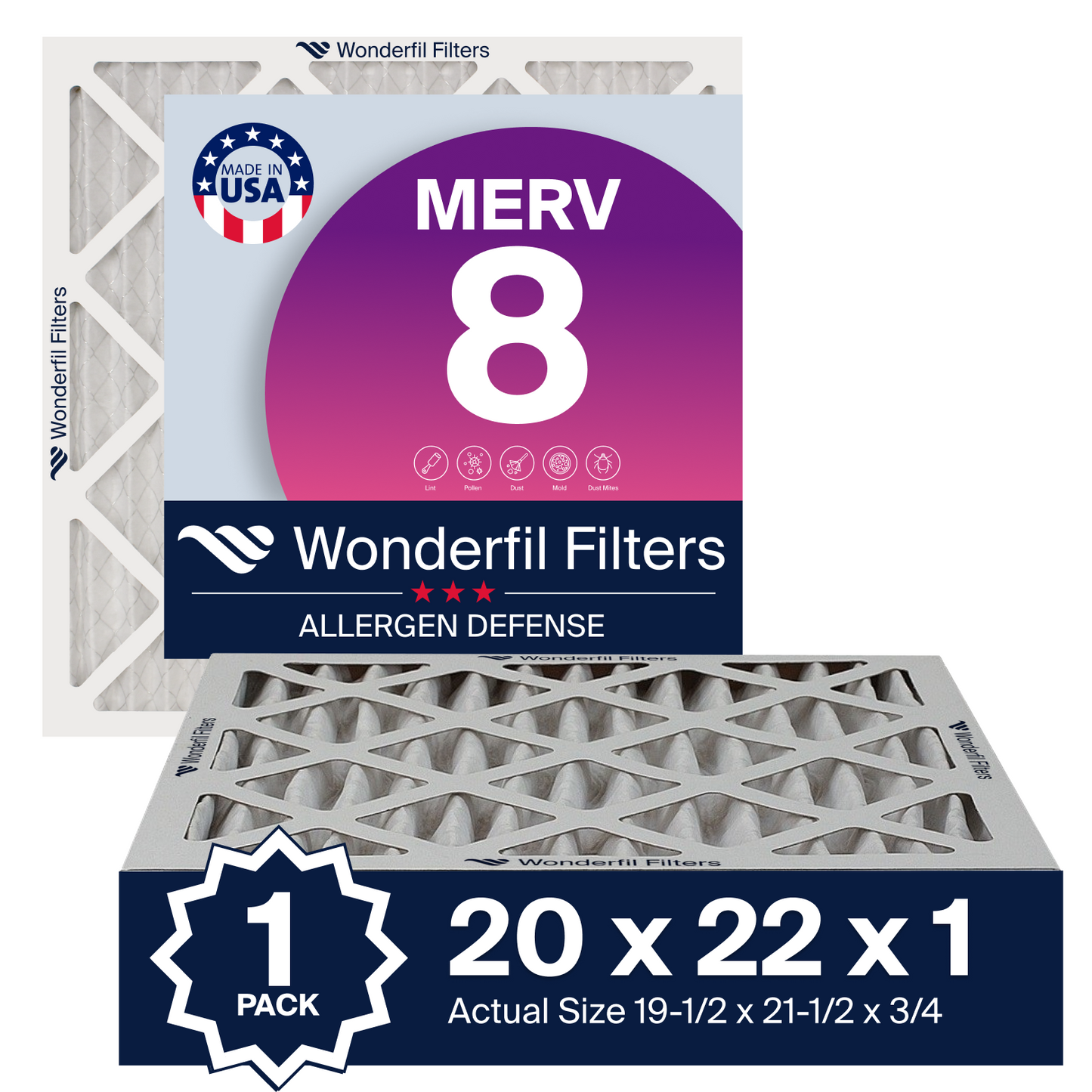 MERV 8 20x22x1 Air Filter 1 Pack