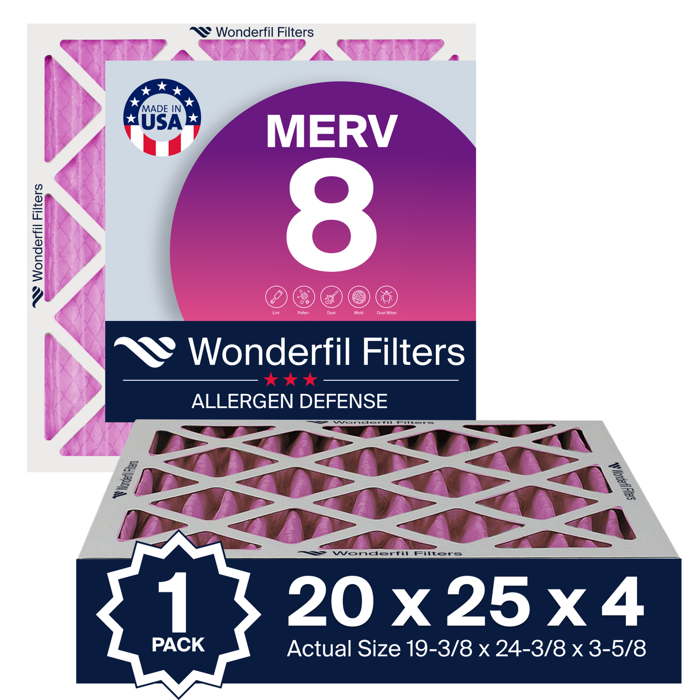 MERV 8 20x25x4 Air Filter 1 Pack
