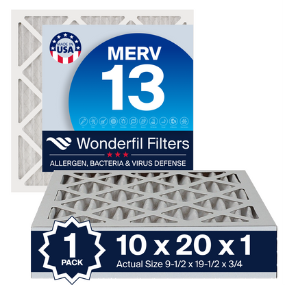 MERV 13 10x20x1 Air Filter 1 Pack