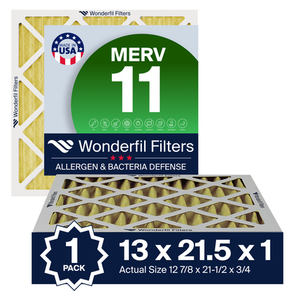 MERV 11 13x21.5x1 Air Filter 1 Pack