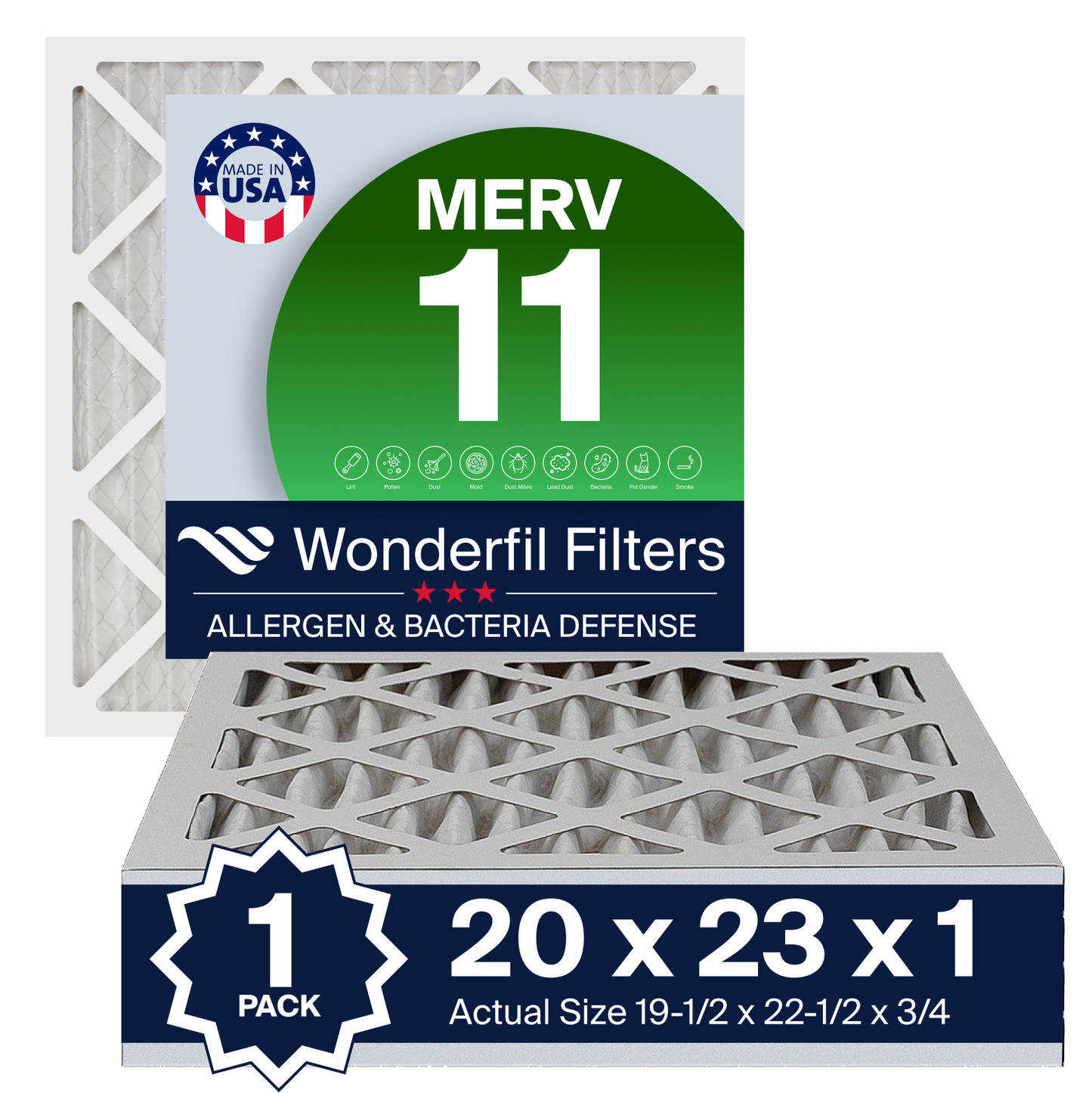 MERV 11 20x23x1 Air Filter 1 Pack