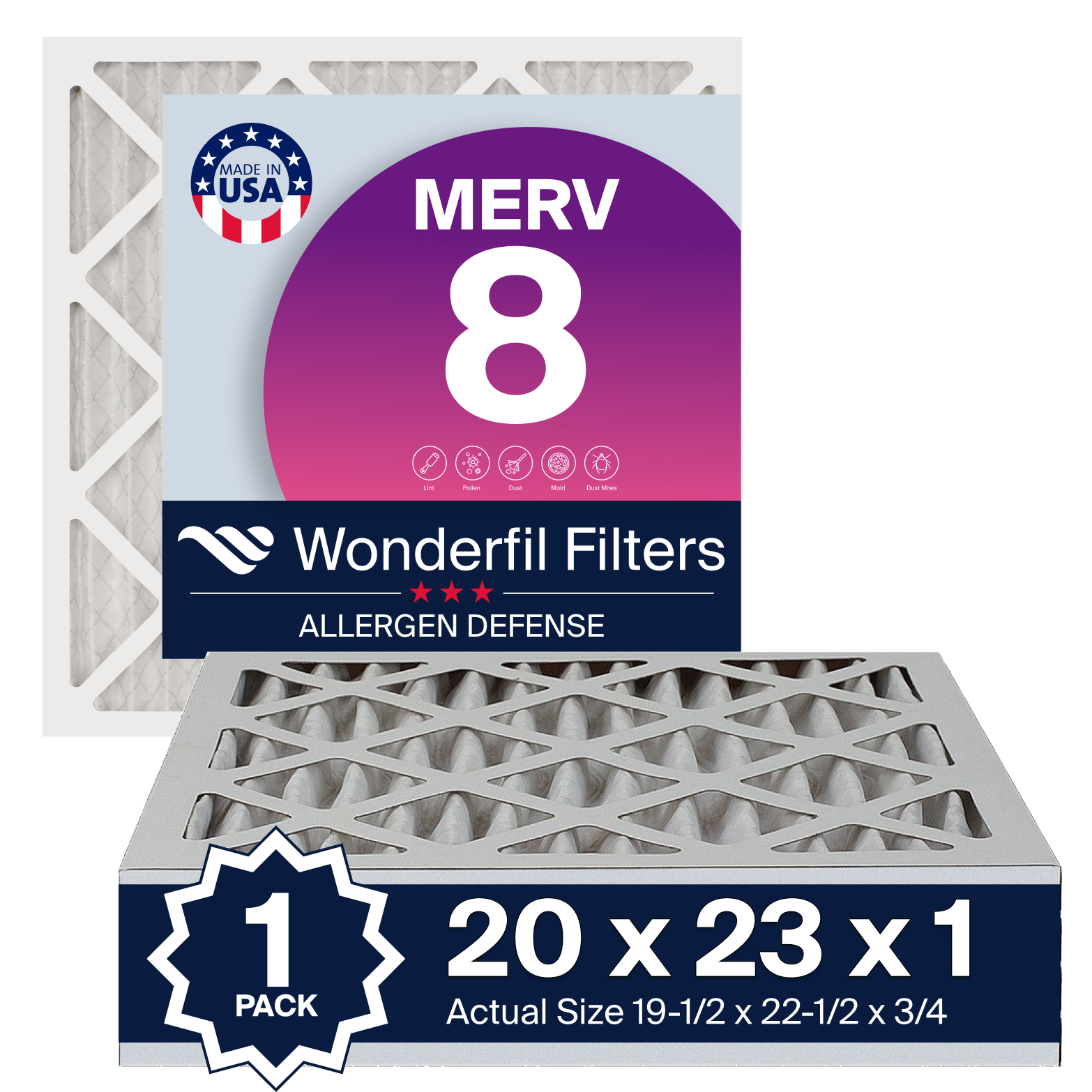 MERV 8 20x23x1 Air Filter 1 Pack