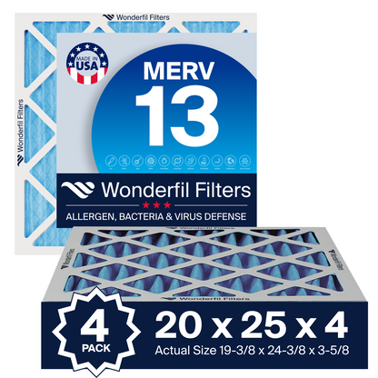 MERV 13 20x25x4 Air Filter 4 Pack