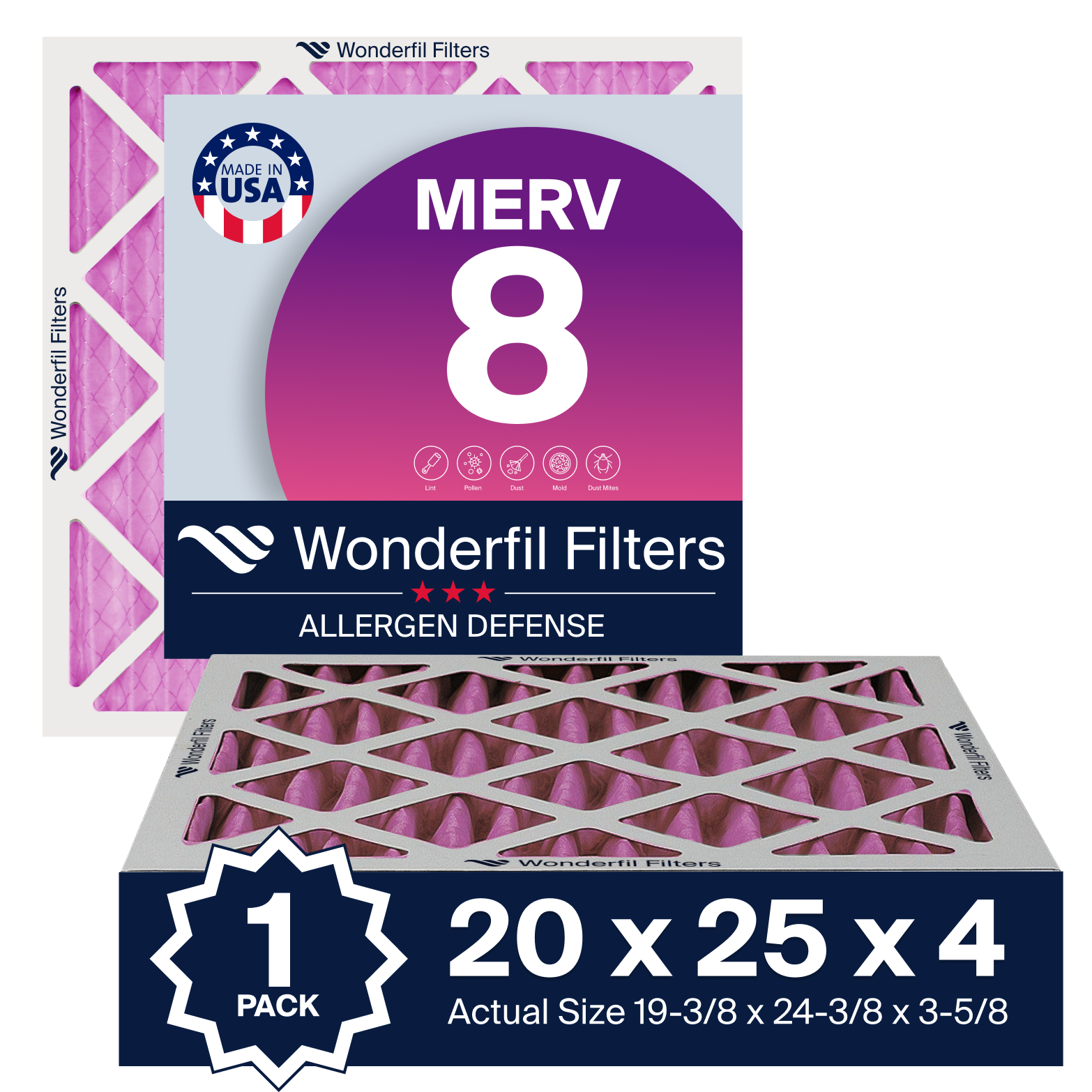 MERV 8 20x25x4 Air Filter 1 Pack