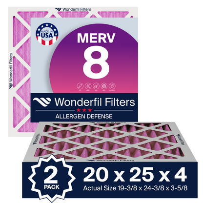 MERV 8 20x25x4 Air Filter 2 Pack