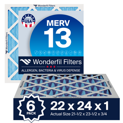 MERV 13 22x24x1 Air Filter 6 Pack
